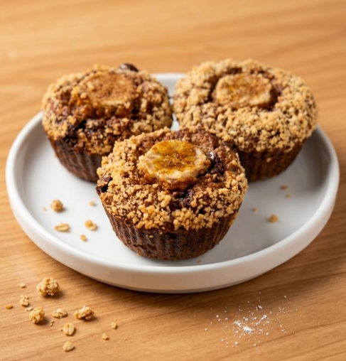 Muffins de Banana com chocolate